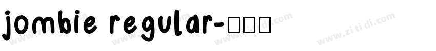 jombie regular字体转换